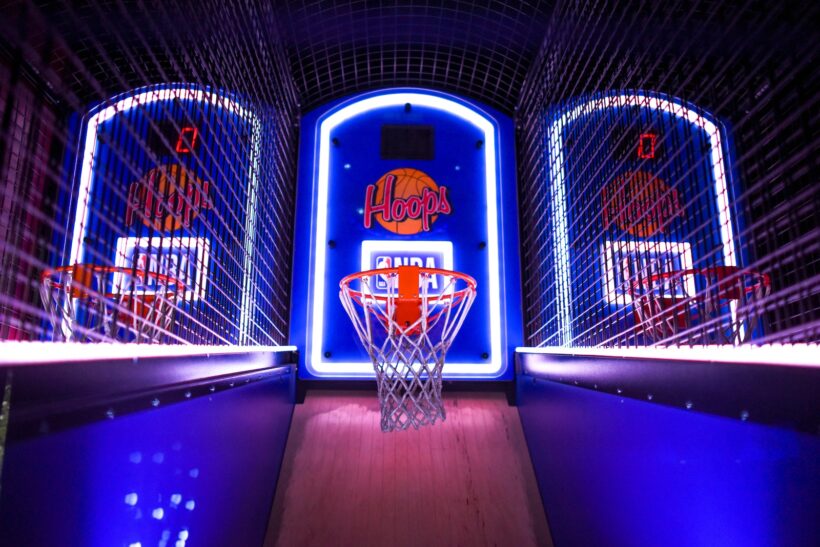 Closeup Photo of Basketball Arcade