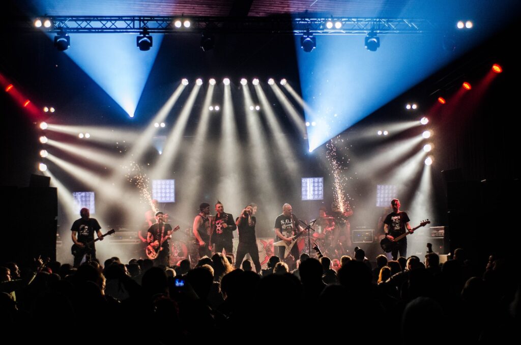 Boy Band Performing on Stage